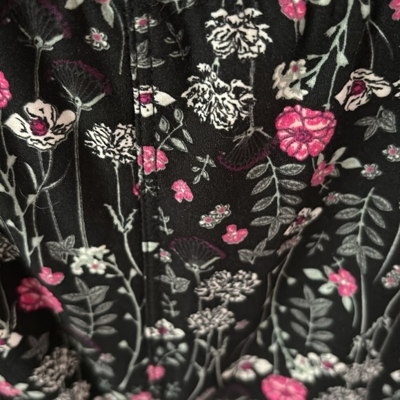 Womens Maurice’s Super Soft Floral Leggings, Black,XL - Picture 2 of 5